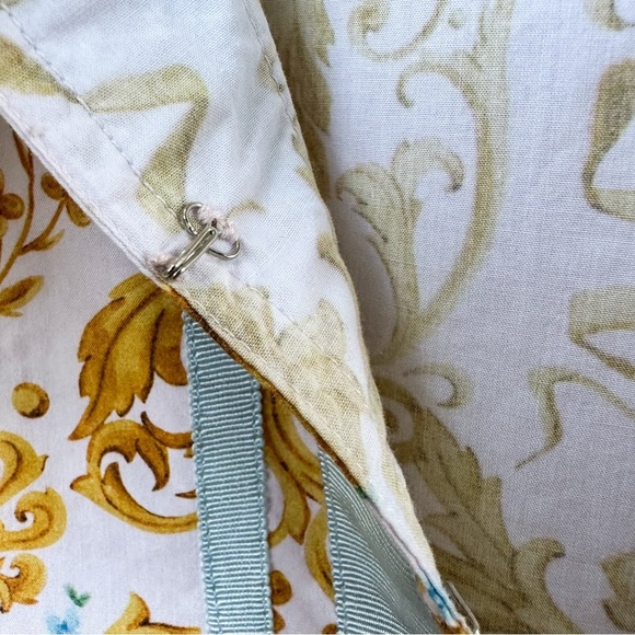 NicoBlu Capri Tunic Blush Pink Gold French Regency Ribbon Print Cotton XL Boho - Picture 4 of 10